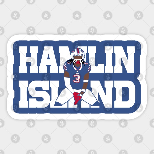 Hamlin Island, Love for Damar 3, Buffalo Football Sticker by FanSwagUnltd